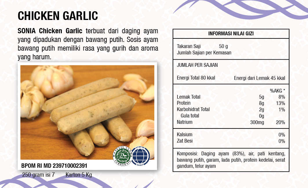 Chicken Garlic (21/34, 250gr, 7)