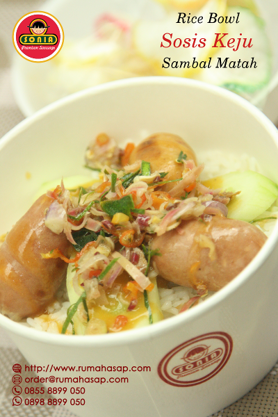 Rice Bowl Sosis Keju Sambal Matah