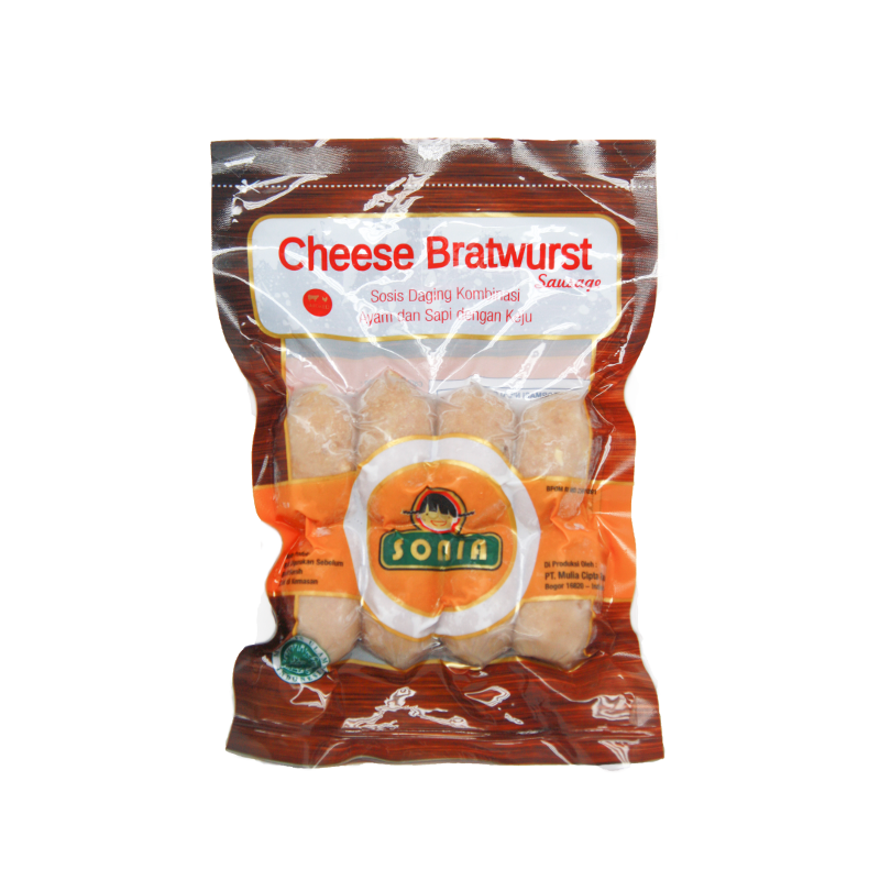 Cheese Bratwurst (28/25, 200gr, 8)